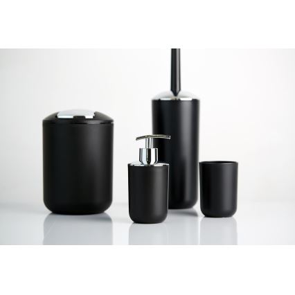 WENKO 21210100 - WC-borstel BRASIL 10x37 cm zwart/glanzend chroom