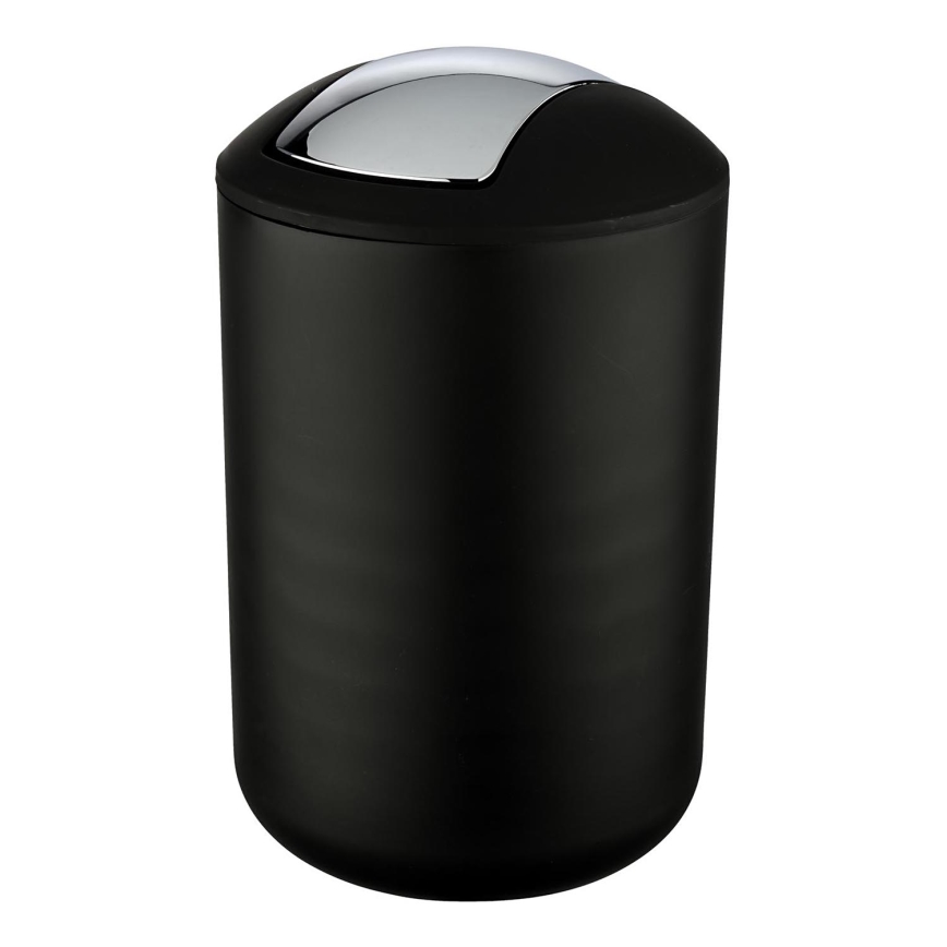 WENKO 21212100 - Corbeille BRASIL 19,5x31 cm noir/chrome brillant