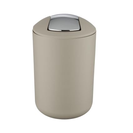 WENKO 21222100 - Prullenbak BRASIL 19,5x31 cm beige/hoogglans chroom