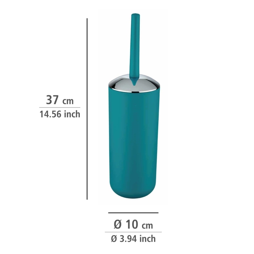 WENKO 21225100 - WC-borstel BRASIL 10x37 cm turkoois/glanzend chroom