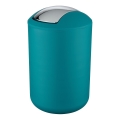 WENKO 21227100 - Prullenbak BRASIL 19,5x31 cm turkoois/glanzend chroom
