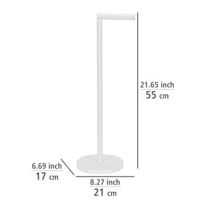 WENKO 21424100 - Toiletpapierhouder 21x55 cm wit