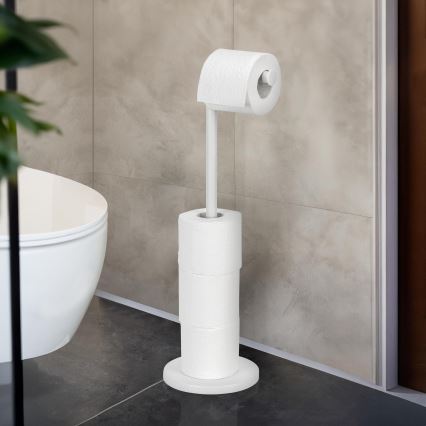 WENKO 21424100 - Toiletpapierhouder 21x55 cm wit