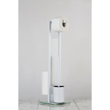 WENKO 21565100 - Brosse WC RIVALTA 18x70 cm blanche/noire