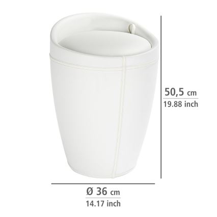 WENKO 21773100 - Kruk CANDY 36x50,5 cm wit/zwart