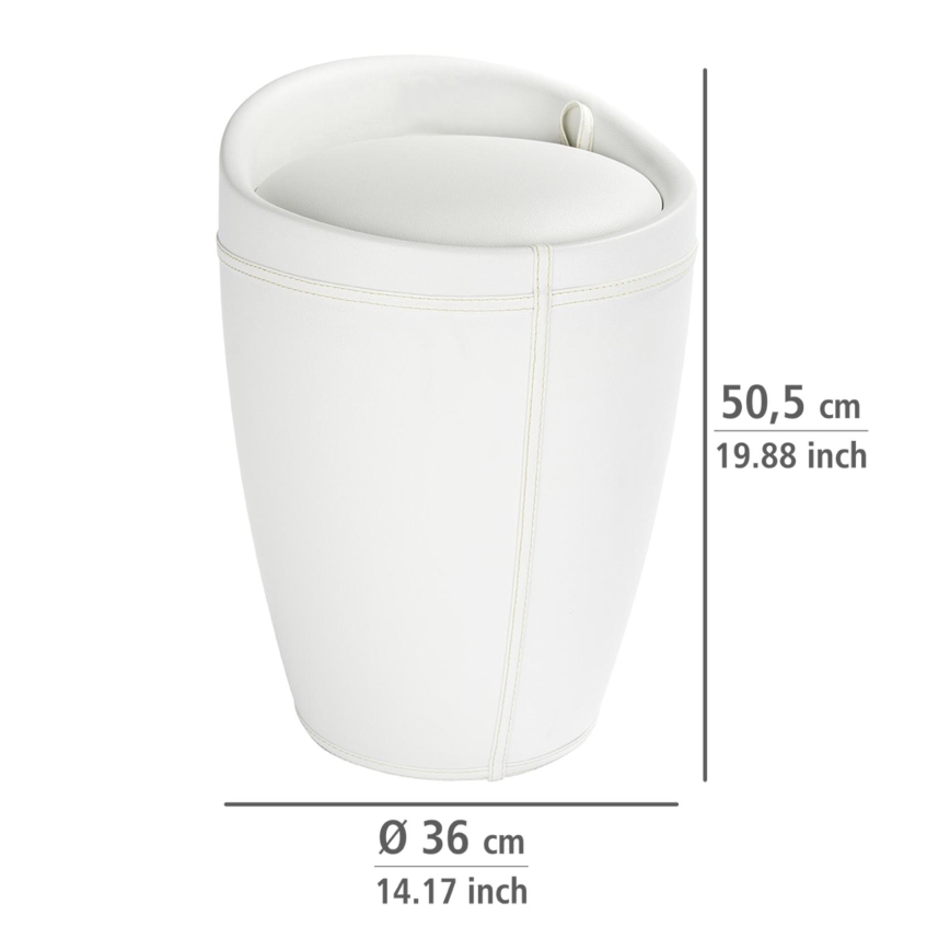 WENKO 21773100 - Kruk CANDY 36x50,5 cm wit/zwart