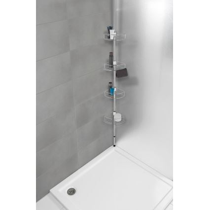 WENKO 21803100-Étagère d'angle DOLCEDO 31x275 cm acier inoxydable / chrome brillant