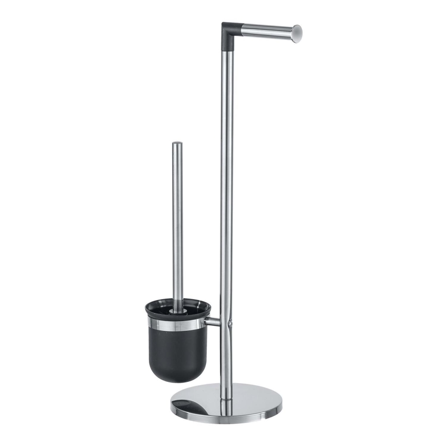 WENKO 21836800 - Brosse WC PARUS 25,5x57 cm inox/argenté/noir