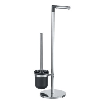 WENKO 21836800 - WC-borstel PARUS 25,5x57 cm rvs/zilver/zwart