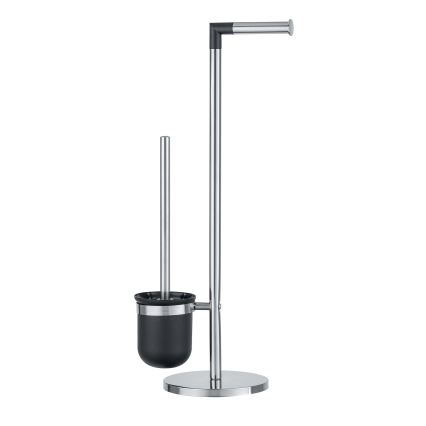 WENKO 21836800 - WC-borstel PARUS 25,5x57 cm rvs/zilver/zwart