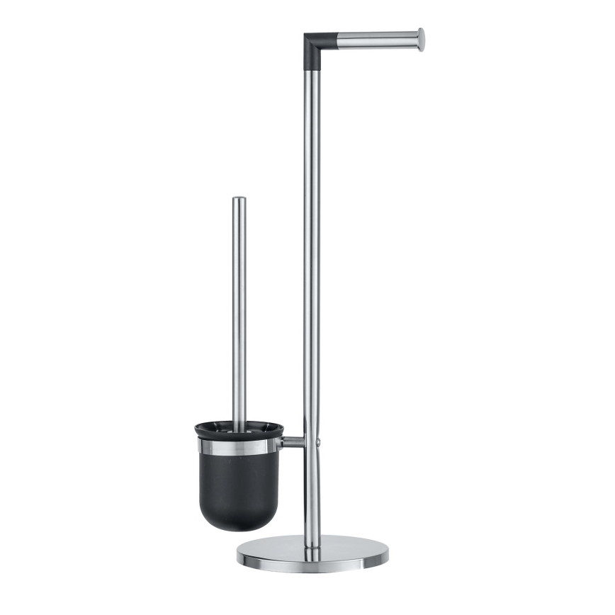 WENKO 21836800 - WC-borstel PARUS 25,5x57 cm rvs/zilver/zwart