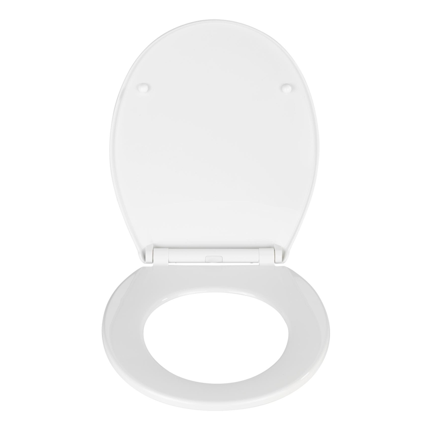WENKO 21901100-WC abattant WC KOS 44 x 37 cm blanc/argenté