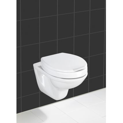 WENKO 21905100-WC-bril SECURA 37x44 cm wit/grijs