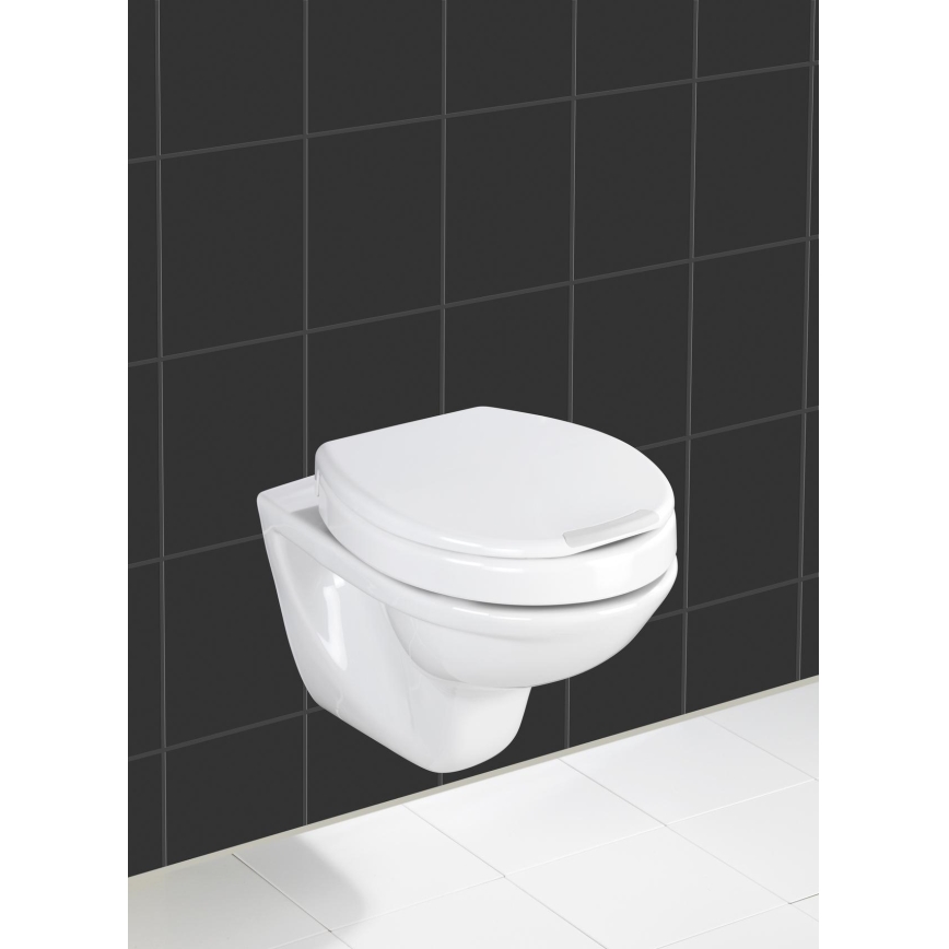 WENKO 21905100-WC-bril SECURA 37x44 cm wit/grijs