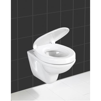 WENKO 21905100-WC-bril SECURA 37x44 cm wit/grijs