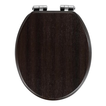 WENKO 22015100-WC abattant WENGE 35,5x42,5 cm brun/argenté