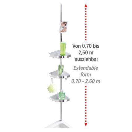 WENKO 22124100-Élément d'angle PREMIUM 27,5x260 cm argenté