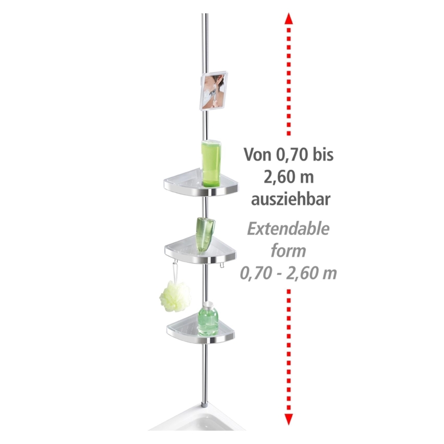 WENKO 22124100-Hoekelement PREMIUM 27,5x260 cm zilver