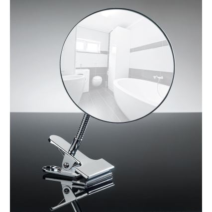 WENKO 22195100 - Miroir de maquillage CLIP 15x27 cm chrome brillant
