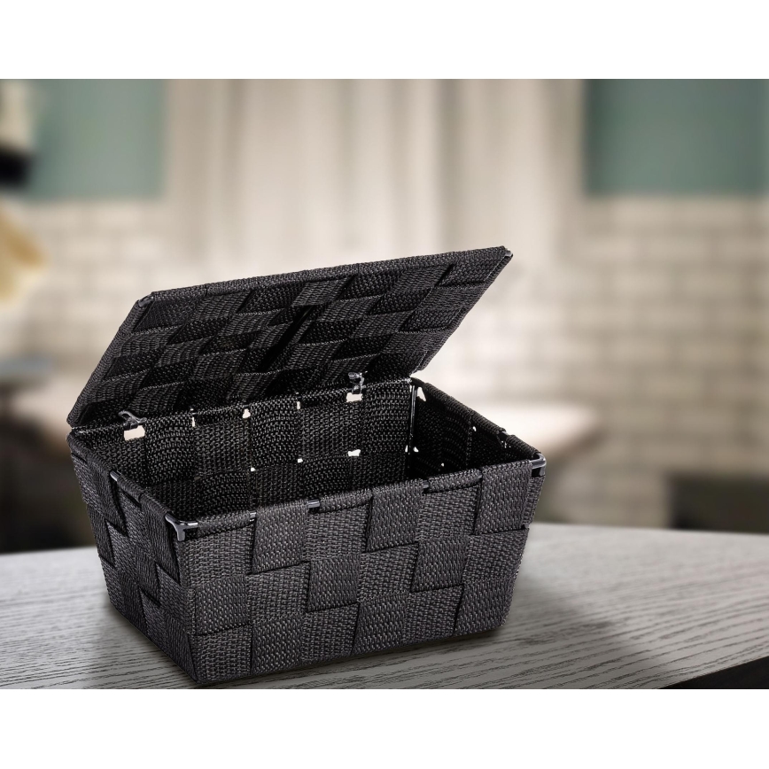 WENKO 22197100 - Panier ADRIA 19 x 14 cm noir