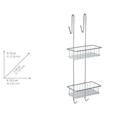WENKO 22213100 - Standaard ALDO 24,5x70 cm RVS/zilverkleurig