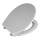 WENKO 22402100-WC Abattant SAMOS pour WC 44,5x37,5 cm gris/argenté