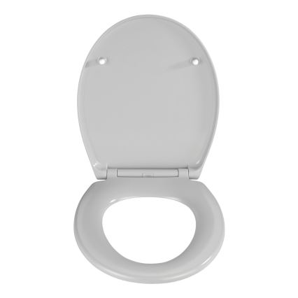 WENKO 22402100-WC Abattant SAMOS pour WC 44,5x37,5 cm gris/argenté