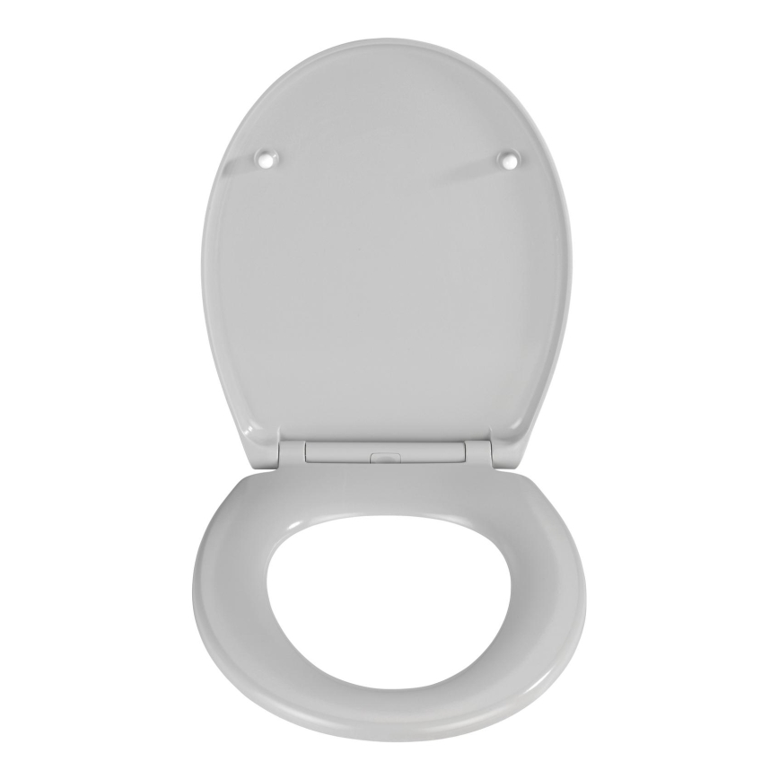 WENKO 22402100-WC-bril SAMOS 44,5x37,5 cm grijs/zilver