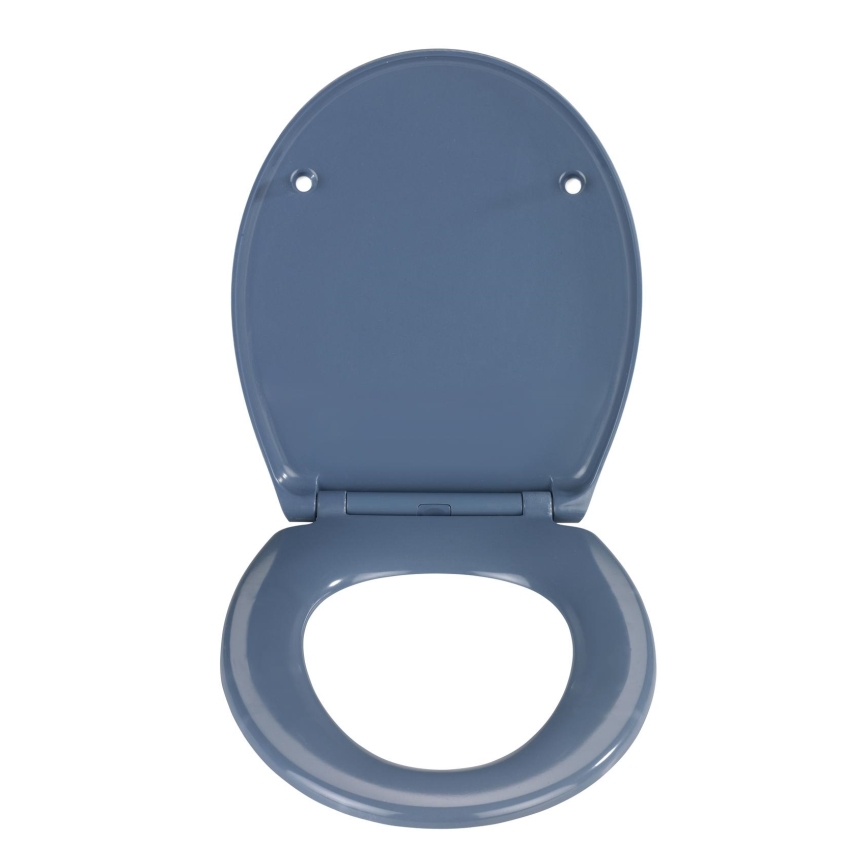 WENKO 22403100-WC abattant WC SAMOS 44,5x37,5 cm bleu/argenté