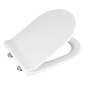 WENKO 22415100-Abattant WC HABOS 46x36 cm blanc/argenté