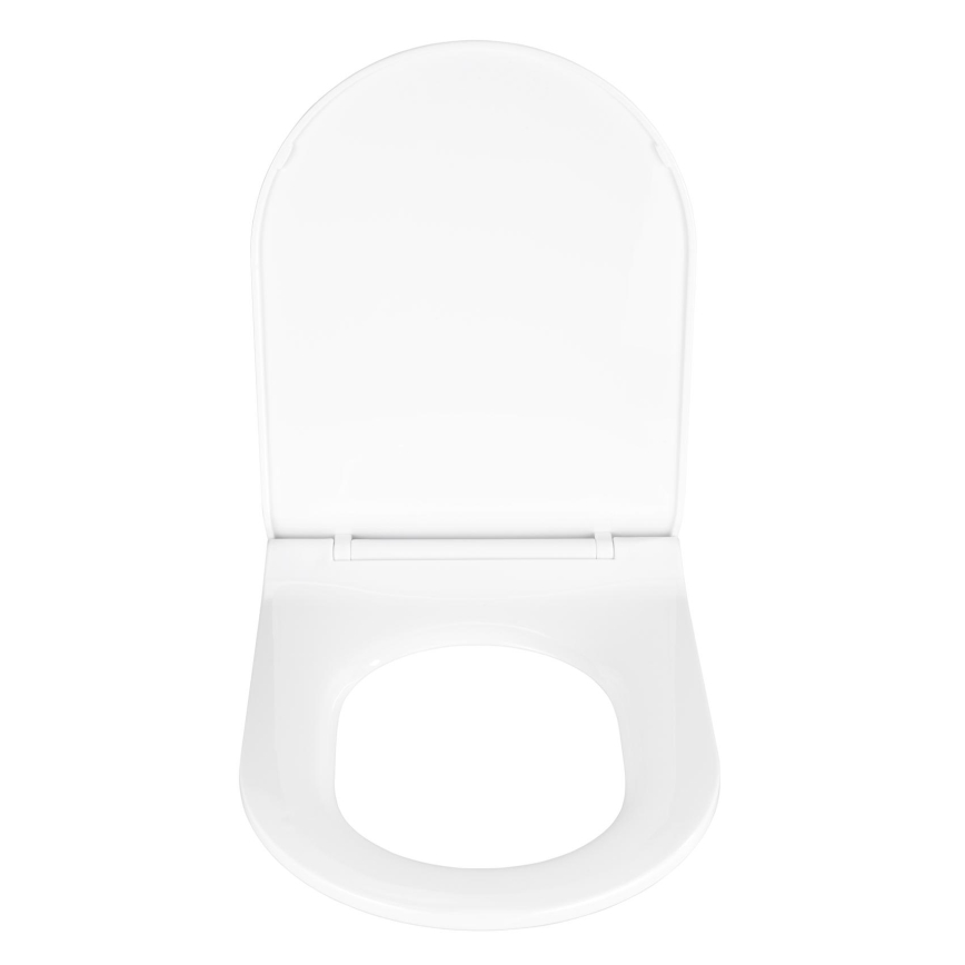 WENKO 22415100-Toiletbril HABOS 46x36 cm wit/zilver