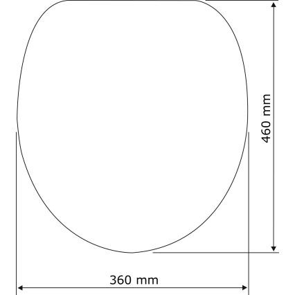 WENKO 22415100-Toiletbril HABOS 46x36 cm wit/zilver