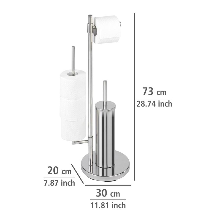 WENKO 22512100 - Brosse WC UNIVERSALO NEO 30x73 cm inox/argenté