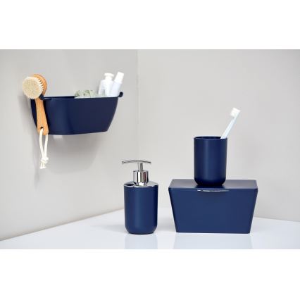 WENKO 22519100 - Zeepdispenser BRASIL 320 ml blauw/glanzend chroom