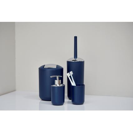 WENKO 22519100 - Zeepdispenser BRASIL 320 ml blauw/glanzend chroom