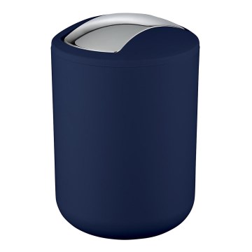 WENKO 22520100 - Prullenbak BRASIL 14x21 cm blauw/glanzend chroom