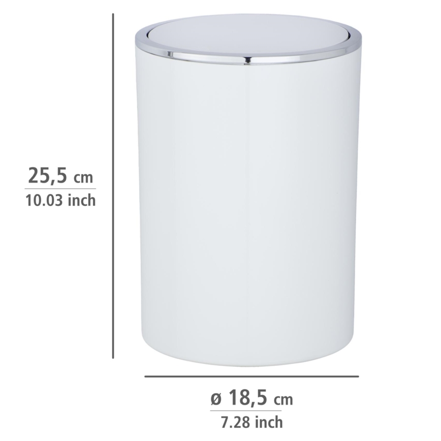 WENKO 22554100 - Mand INCA 18,5x25,5 cm wit/glanzend chroom