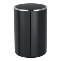 WENKO 22558100 - Corbeille INCA 18,5x25,5 cm noire/chrome brillant