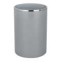 WENKO 22562100 - Poubelle INCA 18,5x25,5 cm gris/chrome brillant