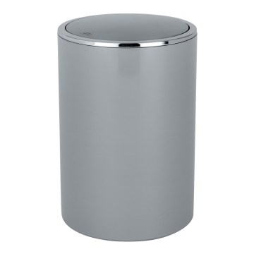 WENKO 22562100 - Prullenbak INCA 18,5x25,5 cm grijs/glanzend chroom