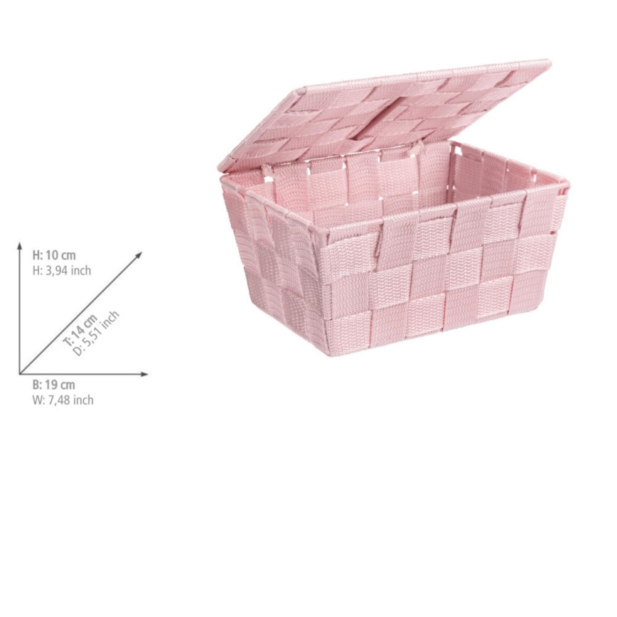 WENKO 22574100 - Mand ADRIA 19x14 cm roze