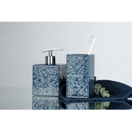 WENKO 22653100 - Distributeur de savon CORDOBA 500 ml bleu