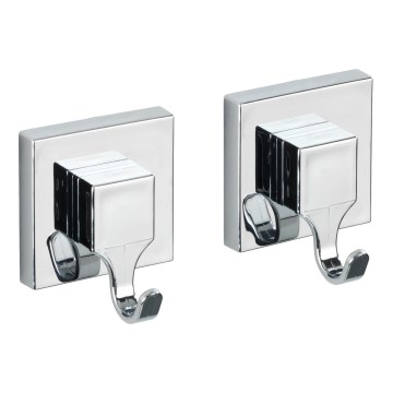 WENKO 22688100-Haak VACUUM-LOC QUADRO ED 6x7 cm zilver/glanzend chroom