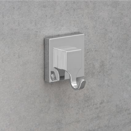 WENKO 22688100-Haak VACUUM-LOC QUADRO ED 6x7 cm zilver/glanzend chroom