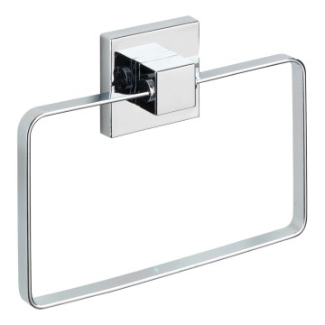 WENKO 22689100-Porte-serviettes VACUUM-LOC QUADRO ED 18,5x14 cm argenté/brillant.chrome