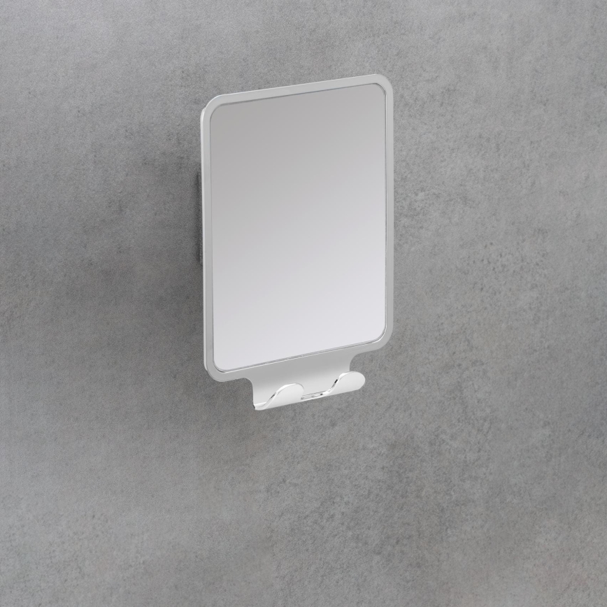 WENKO 22693100 - Cosmeticaspiegel VACUUM-LOC QUADRO ED 14x19,5 cm glanzend chroom