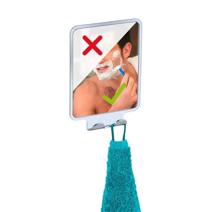 WENKO 22693100 - Cosmeticaspiegel VACUUM-LOC QUADRO ED 14x19,5 cm glanzend chroom