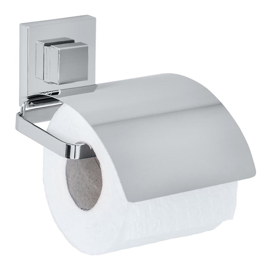 WENKO 22696100-Toiletrolhouder VACUUM-LOC QUADRO ED 13x14 cm glanzend chroom