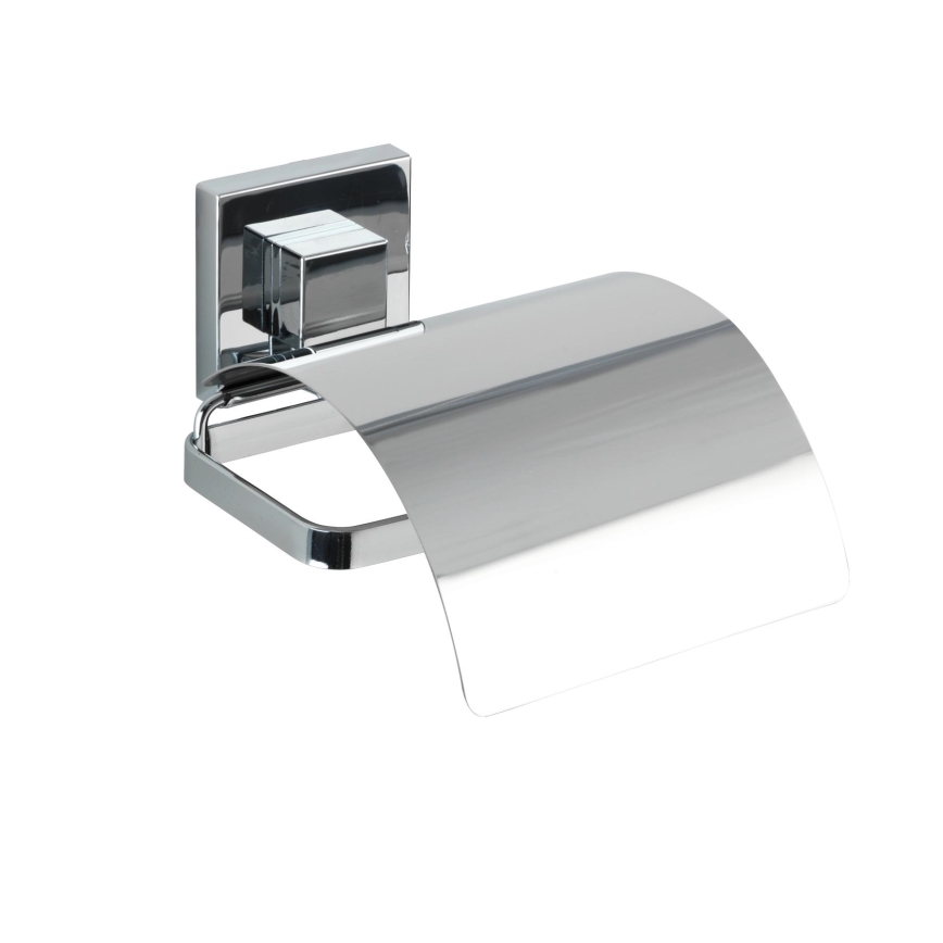 WENKO 22696100-Toiletrolhouder VACUUM-LOC QUADRO ED 13x14 cm glanzend chroom