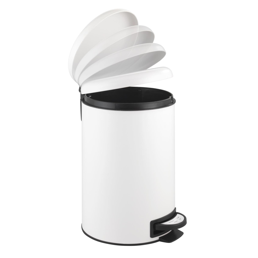 WENKO 22707100 - Poubelle LEMAN 25 x 38 cm blanc/noir